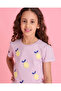 Girls Lilac Lemon Printed T-Shirt - 4