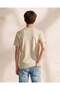 Boys Beige Printed Polo T-shirt - 4