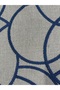 Throw Pillow Cover Embroidered Decorative – Modern Gray Navy Blue Throw Pillow Living Room - 2