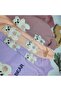 Girl's Purple Lovely Bear Embossed Printed Sweatshirt - 2