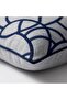 Throw Pillow Cover Embroidered Decorative – Modern Gray Navy Blue Throw Pillow Living Room - 3