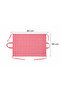 Adjustable Lace-Up Picnic Borcam Carrying Bag, Double Layer Red Gingham 50X80Cm - 4