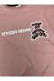 Girl's Stylesh Desing Printed Sweat Salmon Color Sweatshirt - 2