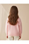 Girls Textured Pink Pullover - 3