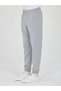 Gray Men's Sweatpants with Zipper Pockets, Slim Fit, Ribbed Cuffs, Sports Sweatpants - 4
