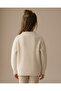 Girls Textured Ivory Cardigan - 3