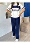Striped Modal Fabric Cotton Comfortable Casual and Stylish Summer Tracksuit Set - 2