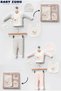 Hsco Teddy Bear Embroidered 5-Piece Newborn Gift Baby Set Hospital Release - 100% Cotton - Holiday Gift - 4