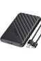 5 جيجابت في الثانية USB3.0 2.5 بوصة HDD بسعة قصوى 6 تيرابايت Ssd صندوق قرص صلب خارجي نحيف، 25PW1-U3