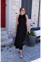 Be Amazed by the Back Detail! Off-The-Shoulder Long Viscose Dress - 2