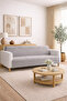 2-Piece Gray Non-Slip Base Sofa Cover Embossed Multi-Purpose Shiny Sofa Bed Cover Otera - 6