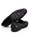 Black Color Laceless Genuine Leather Embroidered Leather Sole Men's Shoes - 2
