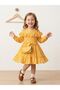 Girl's Dress with Ruffles on the Shoulder
