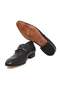 Black Color Laceless Genuine Leather Leather Sole Men's Shoes - 3
