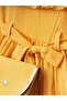 Girl's Dress with Ruffles on the Shoulder - 4