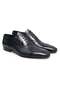 Dark Blue Color Lace-Up Genuine Leather Men's Shoes