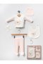 Hsco Teddy Bear Embroidered 5-Piece Newborn Gift Baby Set Hospital Release - 100% Cotton - Holiday Gift - 2