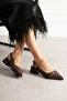 5cm Two Buckle Short Heeled Shoes Skin Brown - 5