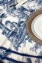 Soft Textured Printed French Peasant Pattern Round Kitchen Living Room Garden Balcony Tablecloth 160X160 - 2