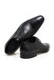 Black Color Lace-Up Genuine Leather Leather Sole Men's Shoes - 2