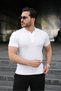 Men's Standard Fit Regular Cut Polo Collar Knitwear T-Shirt - 6
