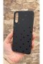 Samsung Galaxy A50 Compatible Mini Black Heart Patterned Silicone Shock Absorbing Classic Protected Rubber Case - 4
