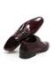 Burgundy Color Lace-Up Genuine Leather Leather Sole Men's Shoes - 2