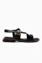 Maggy Black Cross-Strapped Women's Sandals - 2