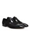 Black Color Lace-Up Genuine Leather Leather Sole Men's Shoes