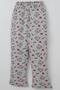 Girl's Pajama Set Queen Cat & Strawberry Patterned 7-11 Years Old, Light Gray Melange - 7