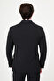 Plaid Slim Fit Wide Collar Double Breasted Metal Button Premium Wool Men's Suit Black - 44317.26Y - 6