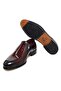 Burgundy Color Laceless Genuine Leather Men's Shoes - 3