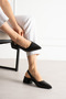 5cm Women's Heeled Shoes Tesla Skin Black - 3
