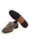 Green Color Laceless Genuine Leather Suede Men's Leather Sole Men's Shoes - 3