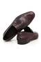 Burgundy Color Laceless Genuine Leather Leather Sole Completely Knitted Men's Shoes - 2