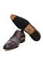 Gray Color Lace-Up Genuine Leather Leather Sole Men's Shoes - 3