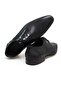 Black Color Lace-Up Genuine Leather Men's Shoes - 2