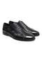 Black Color Lace-Up Genuine Leather Men's Shoes