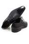 Black Color Lace-Up Genuine Leather Men's Shoes - 2