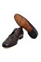 Brown Lace-Up Genuine Leather Sole Men's Shoes - 3