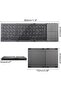 Ultra Thin Mini Bluetooth 3.0 Foldable Keyboard Wireless Folding BT With Touchpad Keyboard compatibl - 2