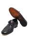 Black Color Laceless Genuine Leather Men's Shoes - 3