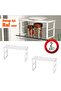 2 Pieces of In-Cabinet Organizer Small Size Shelf Cup and Makeup Organizer Rack Metal Shelf - 2
