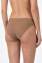 Women's Dark Beige Cotton Satin Ribbed Panties - 3