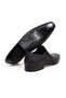 Black Color Laceless Genuine Leather Leather Sole Men's Shoes - 2