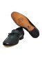 Green Color Laceless Genuine Leather Leather Sole Men's Shoes - 3