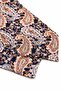 Shawl - Floral Pattern Navy Blue Italian Silk Ascot Tie Sac17 - 7
