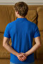 Men's Short Sleeve Cotton Blue Polo Collar T-Shirt - 6