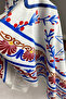 Soft Textured Printed Blue Tile Pattern Round Kitchen Living Room Garden Balcony Tablecloth 160X160 - 4