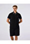 Cotton Black Men's Polo Neck T-Shirt 6Sm5051 - 3